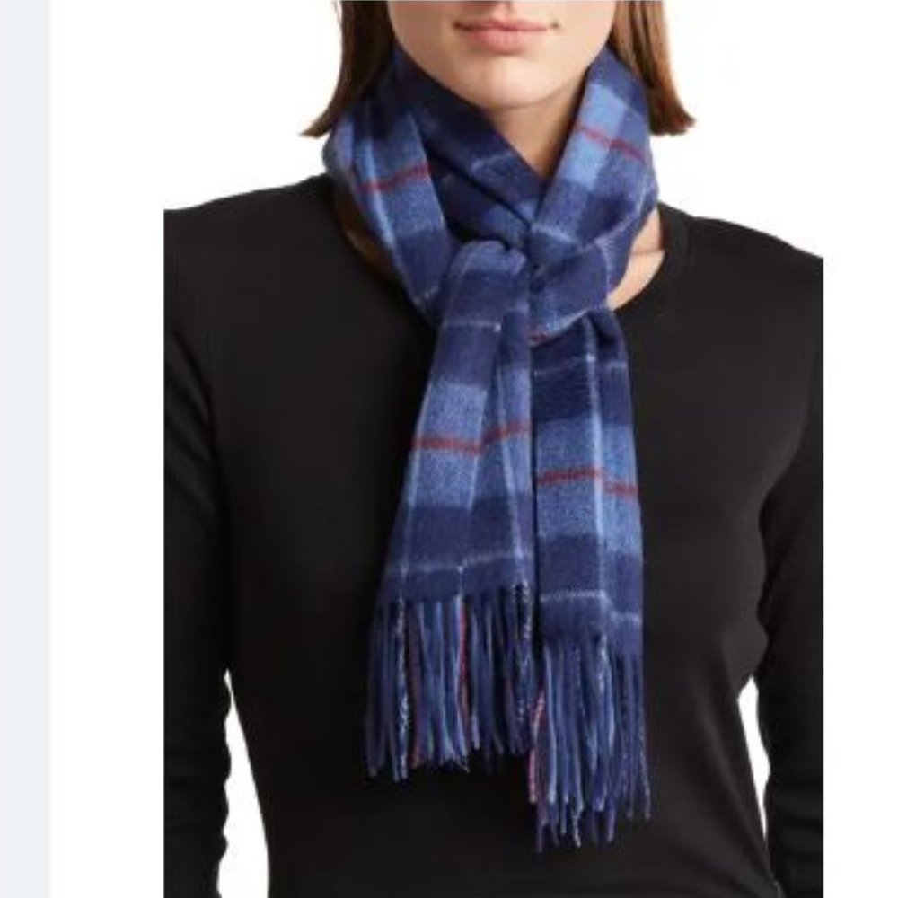 NWT PHENIX Plaid Cashmere Scarf